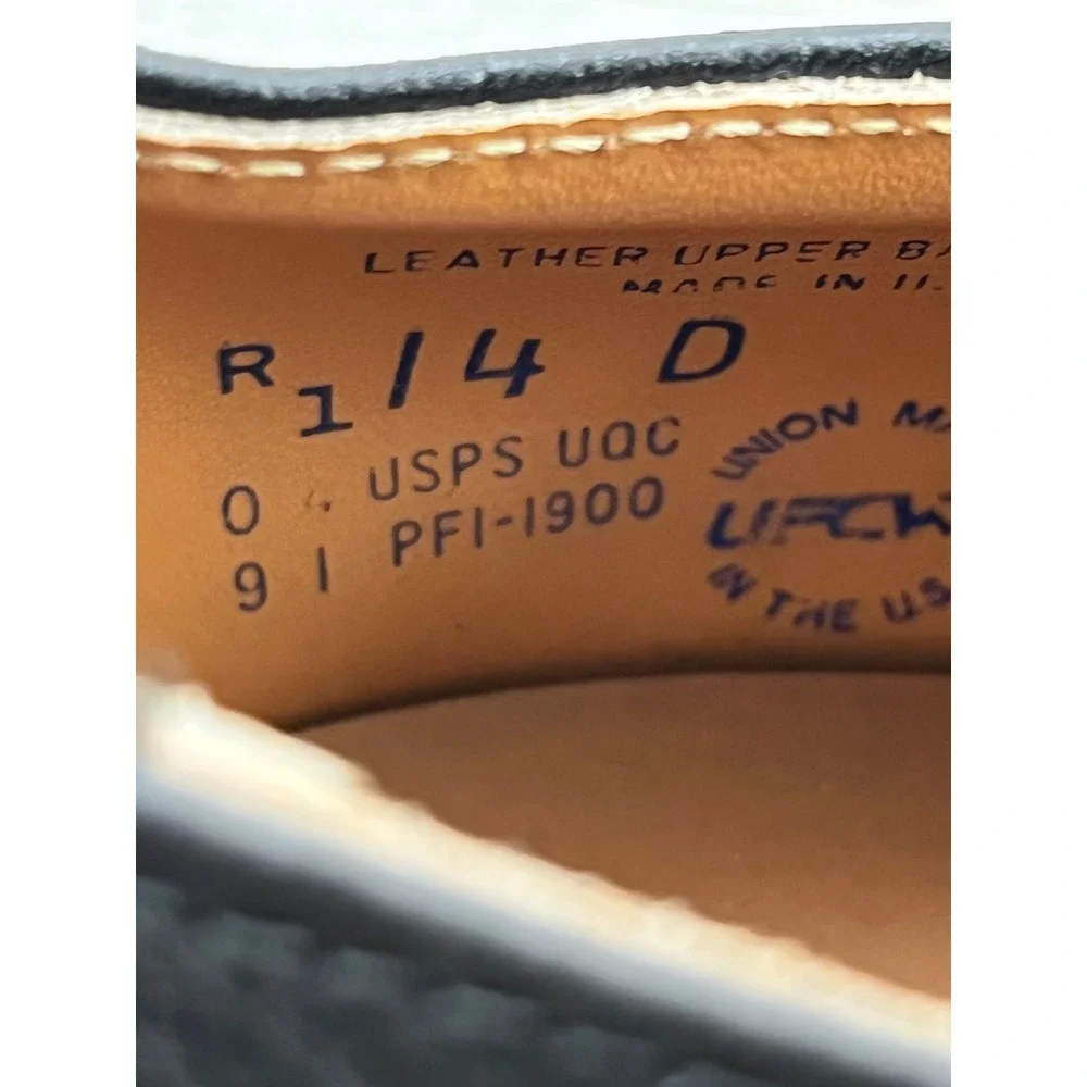Red Wing 4406 Men Black Leather USPS Postal Approved Steel Toe Oxford Shoes 14 D